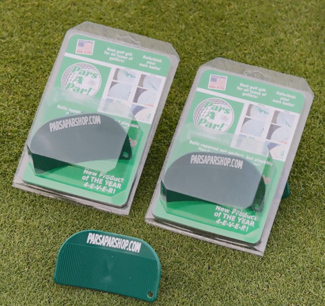 An image of a few Golf Ball Medic tools, two in packaging, one not.