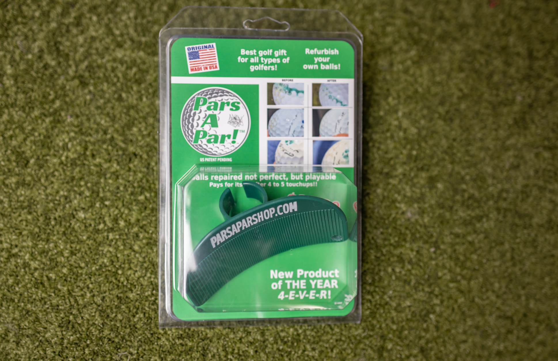 Golf Ball Medic, a tool for resurfacing damaged golf balls, which saves you money and extends their life.